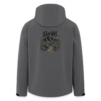 Trail Running - Run Wild - Men’s Recycled Softshell Jacket by Stanley/Stella - anthracite - Back - AI Model Male 185 light (185cm)