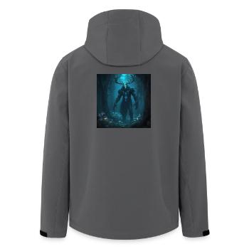 Forest Spirit - Slavic Dark Fantasy - Men’s Recycled Softshell Jacket by Stanley/Stella - anthracite - Back - AI Model Male 185 light (185cm)