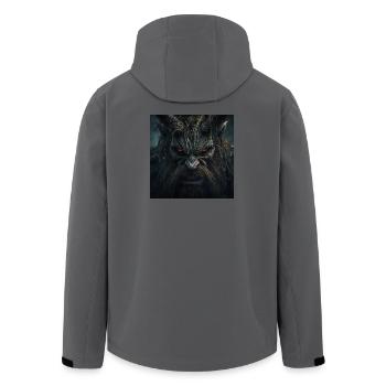 Der Zorn von Leszy Borowa – Slawische dunkle Fantasy - Recycelte Männer Softshell-Jacke von Stanley/Stella - Anthrazit - Hinten - AI Model Male 185 light (185cm)