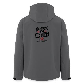 Offline-Modus: Entschuldigung, ich bin offline - Recycelte Männer Softshell-Jacke von Stanley/Stella - Anthrazit - Hinten - AI Model Male 185 light (185cm)
