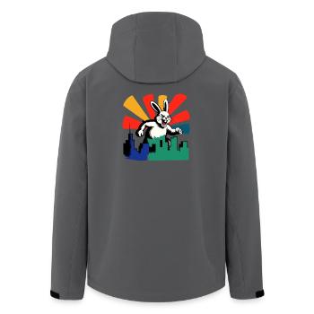 Evil Bunny Rampage - Men’s Recycled Softshell Jacket by Stanley/Stella - anthracite - Back - AI Model Male 185 light (185cm)