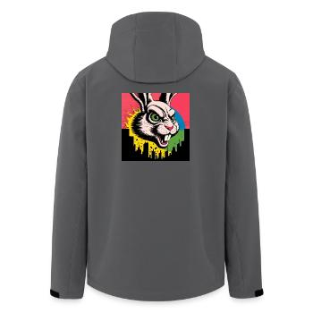 Monster Bunny - Men’s Recycled Softshell Jacket by Stanley/Stella - anthracite - Back - AI Model Male 185 light (185cm)
