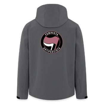 Feminista Antifascista Feminismus Statement - Recycelte Männer Softshell-Jacke von Stanley/Stella - Anthrazit - Hinten - AI Model Male 185 light (185cm)