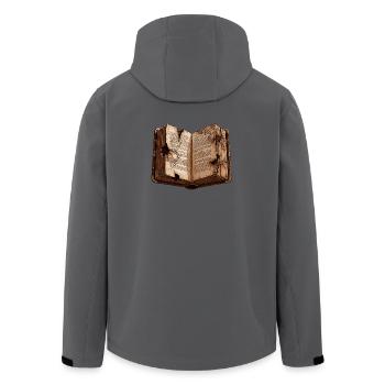 Burnt Book of Secrets - Men’s Recycled Softshell Jacket by Stanley/Stella - anthracite - Back - AI Model Male 185 light (185cm)