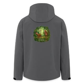 Alerte singe : Le Pet Poisonneux - Veste softshell homme en polyester recyclé Stanley/Stella - charbon - Dos - AI Model Male 185 light (185cm)