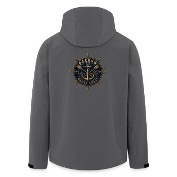 Prerow Darss Coast Vintage Steuerrad Anker - Recycelte Männer Softshell-Jacke von Stanley/Stella - Anthrazit - Hinten - AI Model Male 185 light (185cm)