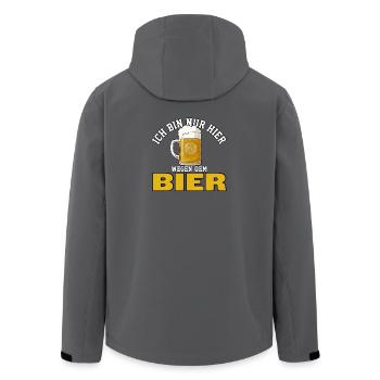 Ich bin nur wegen dem Bier hier - Maßkrug Saufshir - Recycelte Männer Softshell-Jacke von Stanley/Stella - Anthrazit - Hinten - AI Model Male 185 light (185cm)