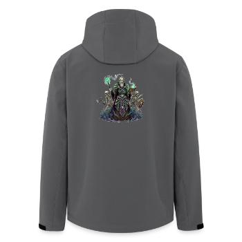 Der Dunkle Nekromant und seine Diener - Recycelte Männer Softshell-Jacke von Stanley/Stella - Anthrazit - Hinten - AI Model Male 185 light (185cm)