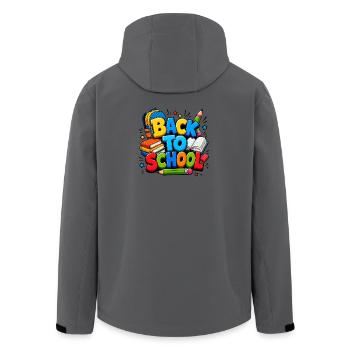 Colorful Back to School Supplies - Men’s Recycled Softshell Jacket by Stanley/Stella - anthracite - Back - AI Model Male 185 light (185cm)