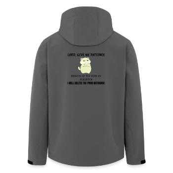 Seigneur, donne-moi de la patience Base de données de production IT Chat Shirt - Veste softshell homme en polyester recyclé Stanley/Stella - charbon - Dos - AI Model Male 185 light (185cm)