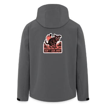 Ne détourne pas le regard, drôle de mème du chien qui fait caca - Veste softshell homme en polyester recyclé Stanley/Stella - charbon - Dos - AI Model Male 185 light (185cm)