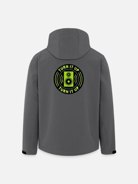 Speaker Music Badge - Men’s Recycled Softshell Jacket by Stanley/Stella - anthracite