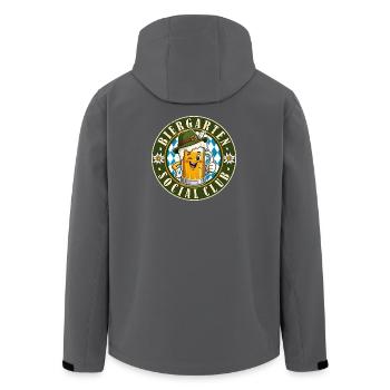 Lustiges Trachtenersatz Biergarten Social Club - Recycelte Männer Softshell-Jacke von Stanley/Stella - Anthrazit - Hinten - AI Model Male 185 light (185cm)