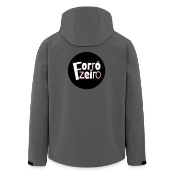 Forrozeiro – Schlichtes Forro Statement - Recycelte Männer Softshell-Jacke von Stanley/Stella - Anthrazit - Hinten - AI Model Male 185 light (185cm)