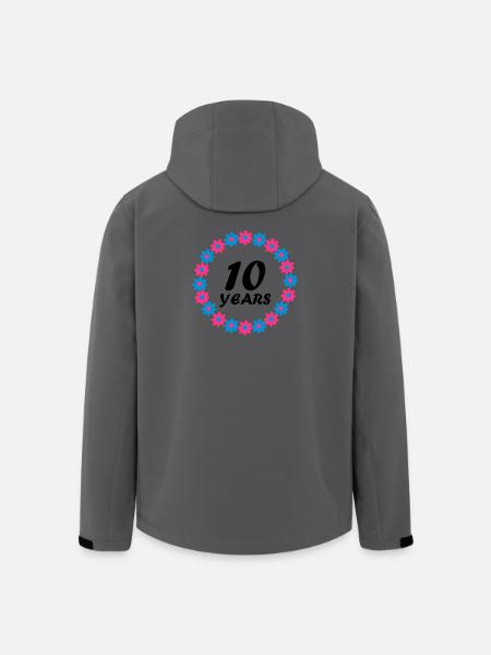10 years - Men’s Recycled Softshell Jacket by Stanley/Stella - anthracite