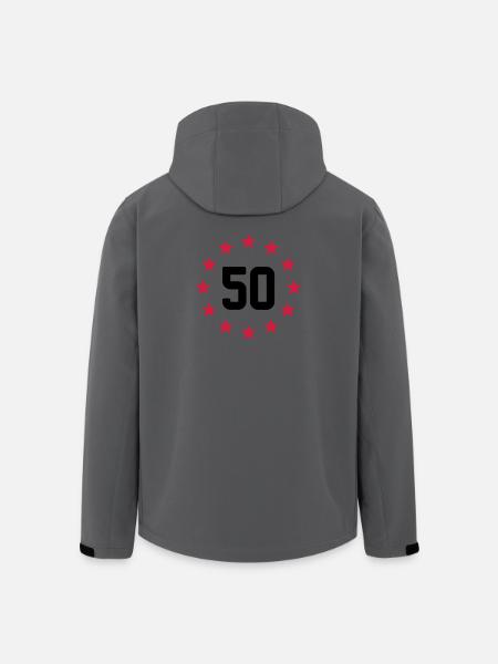 50 ans - Veste softshell homme en polyester recyclé Stanley/Stella - charbon
