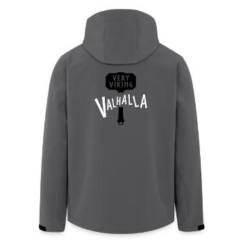 Walhalla Nordisches Krieger-Emblem - Recycelte Männer Softshell-Jacke von Stanley/Stella - Anthrazit - Hinten - AI Model Male 185 light (185cm)