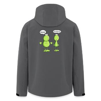 Quak und Magerquak Frosch I Quark Magerquark Fun - Recycelte Männer Softshell-Jacke von Stanley/Stella - Anthrazit - Hinten - AI Model Male 185 light (185cm)
