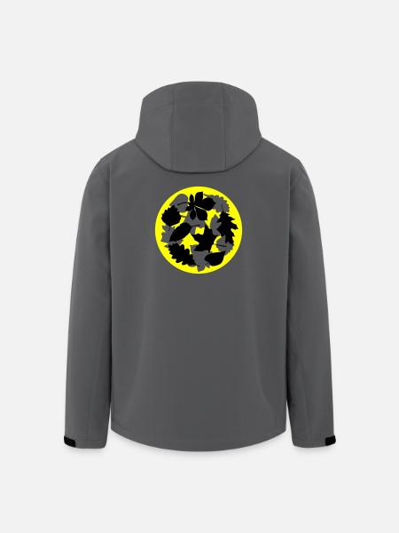 autumn leaves circle - Men’s Recycled Softshell Jacket by Stanley/Stella - anthracite