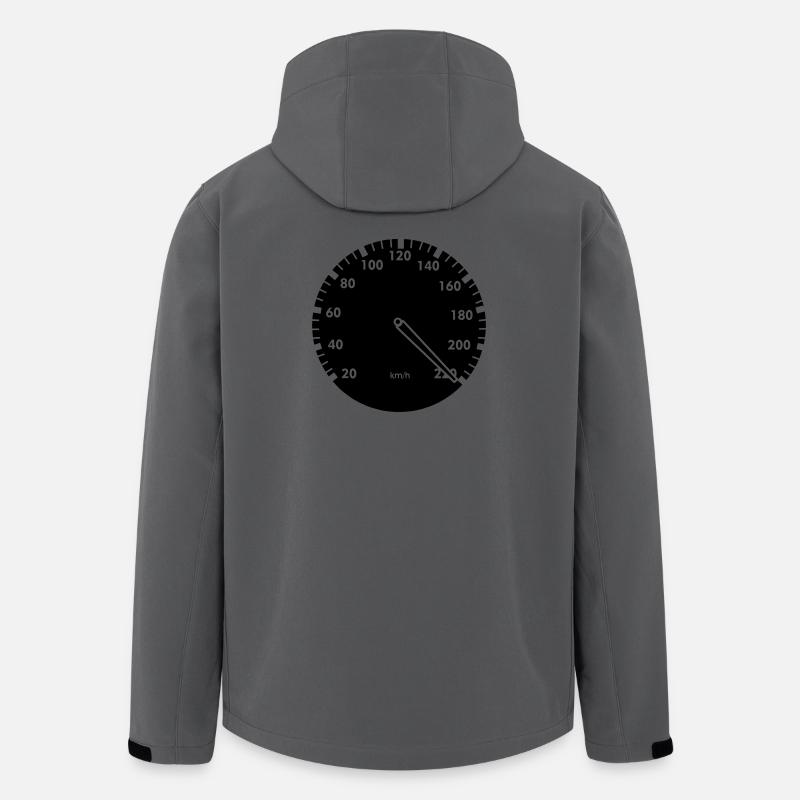 Compteur de vitesse voiture - Veste softshell homme en polyester recyclé Stanley/Stella - charbon