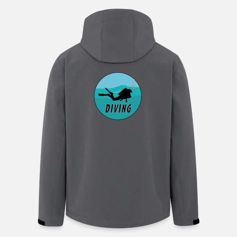 Scuba Diving - Recycelte Männer Softshell-Jacke von Stanley/Stella - Anthrazit