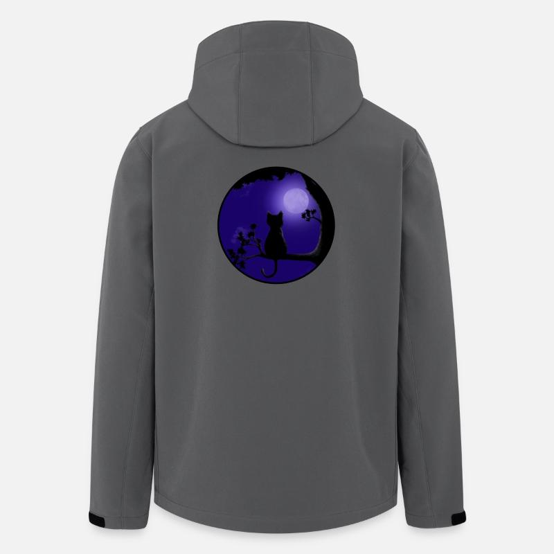 Cat Moon - Men’s Recycled Softshell Jacket by Stanley/Stella - anthracite