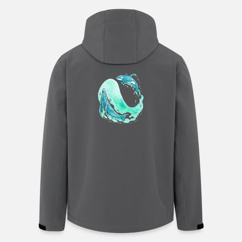 Wal Welle - Recycelte Männer Softshell-Jacke von Stanley/Stella - Anthrazit