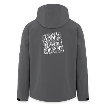 Spring Is My Favorite Season Love Lettering - Men’s Recycled Softshell Jacket by Stanley/Stella - anthracite - Back - AI Model Male 185 light (185cm)
