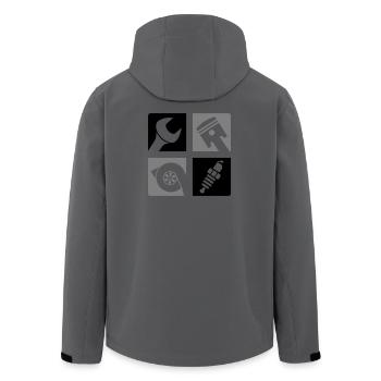 Schraubenschlüssel Kolben Turbo Zündkerze Emblem - Recycelte Männer Softshell-Jacke von Stanley/Stella - Anthrazit - Hinten - AI Model Male 185 light (185cm)