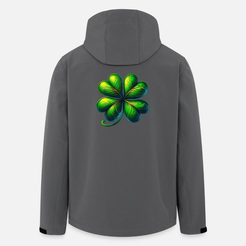 Vierblättriges Kleeblatt - Recycelte Männer Softshell-Jacke von Stanley/Stella - Anthrazit