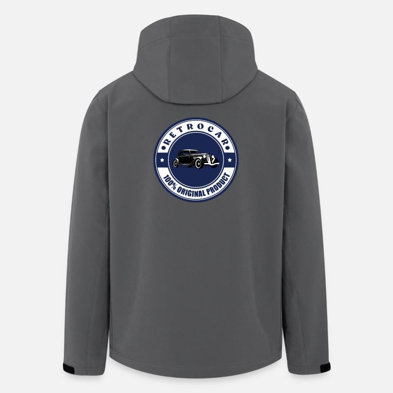 Retro-Auto - Recycelte Männer Softshell-Jacke von Stanley/Stella - Anthrazit