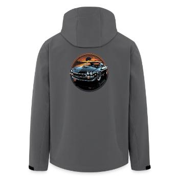 car_02 - Men’s Recycled Softshell Jacket by Stanley/Stella - anthracite - Back - AI Model Male 185 light (185cm)