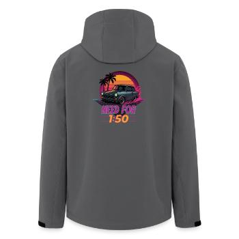Need for 1:50 - Recycelte Männer Softshell-Jacke von Stanley/Stella - Anthrazit - Hinten - AI Model Male 185 light (185cm)