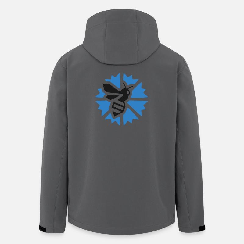Abeille dans l’étoile de la fleur - Veste softshell homme en polyester recyclé Stanley/Stella - charbon