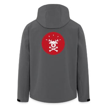 Jolly Roger Rudolph Renne Noël Design - Veste softshell homme en polyester recyclé Stanley/Stella - charbon - Dos - AI Model Male 185 light (185cm)