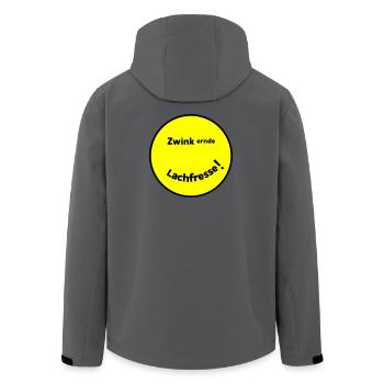 Winking Laugh Mouth - Men’s Recycled Softshell Jacket by Stanley/Stella - anthracite - Back - AI Model Male 185 light (185cm)