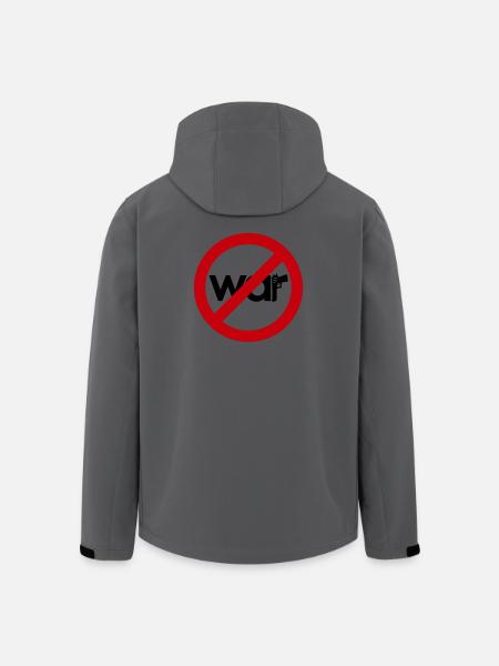 Stop War – For Peace & Freedom - Men’s Recycled Softshell Jacket by Stanley/Stella - anthracite