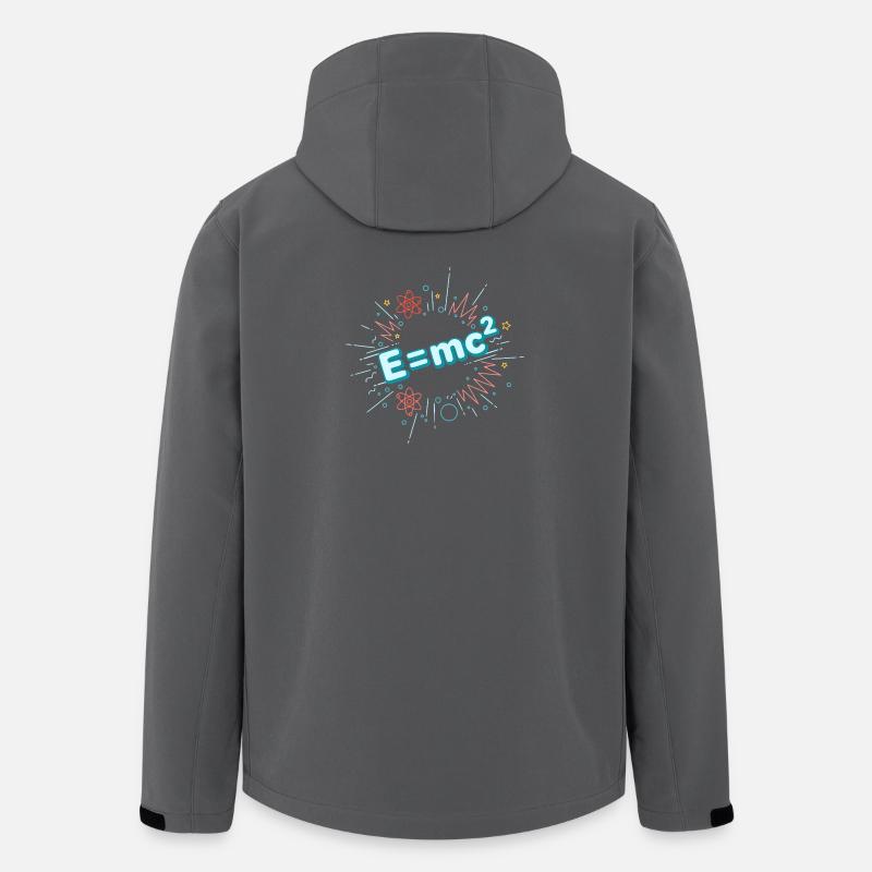E=mc2 Explosion scientifique - Veste softshell homme en polyester recyclé Stanley/Stella - charbon