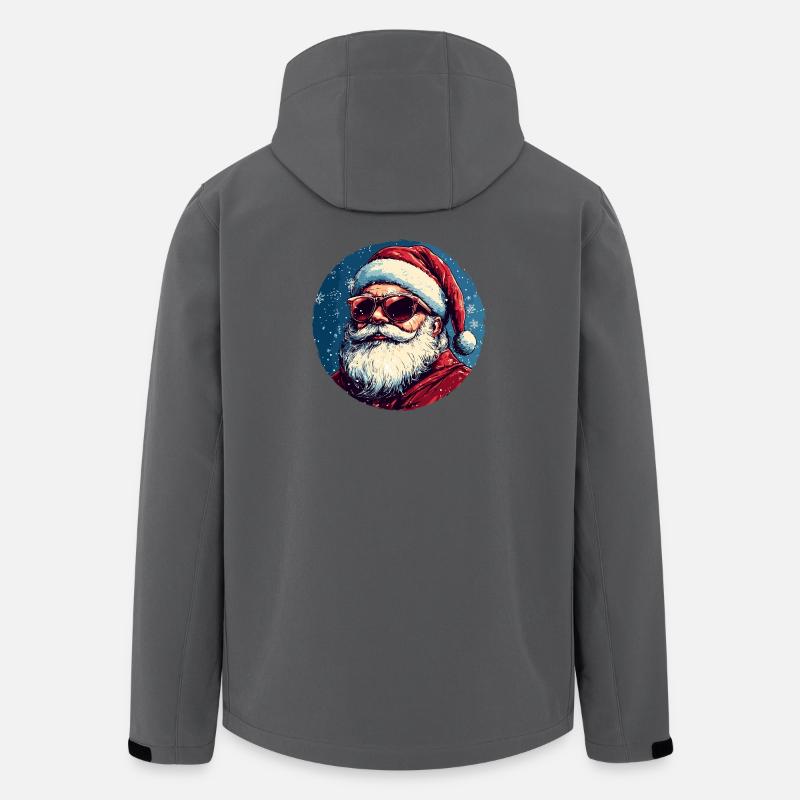 Santa Weihnachtsmann mit Sonnenbrille - Recycelte Männer Softshell-Jacke von Stanley/Stella - Anthrazit