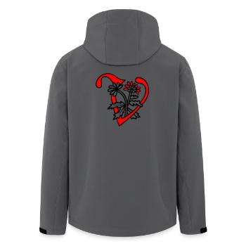 Letter V Initial - Men’s Recycled Softshell Jacket by Stanley/Stella - anthracite - Back - AI Model Male 185 light (185cm)