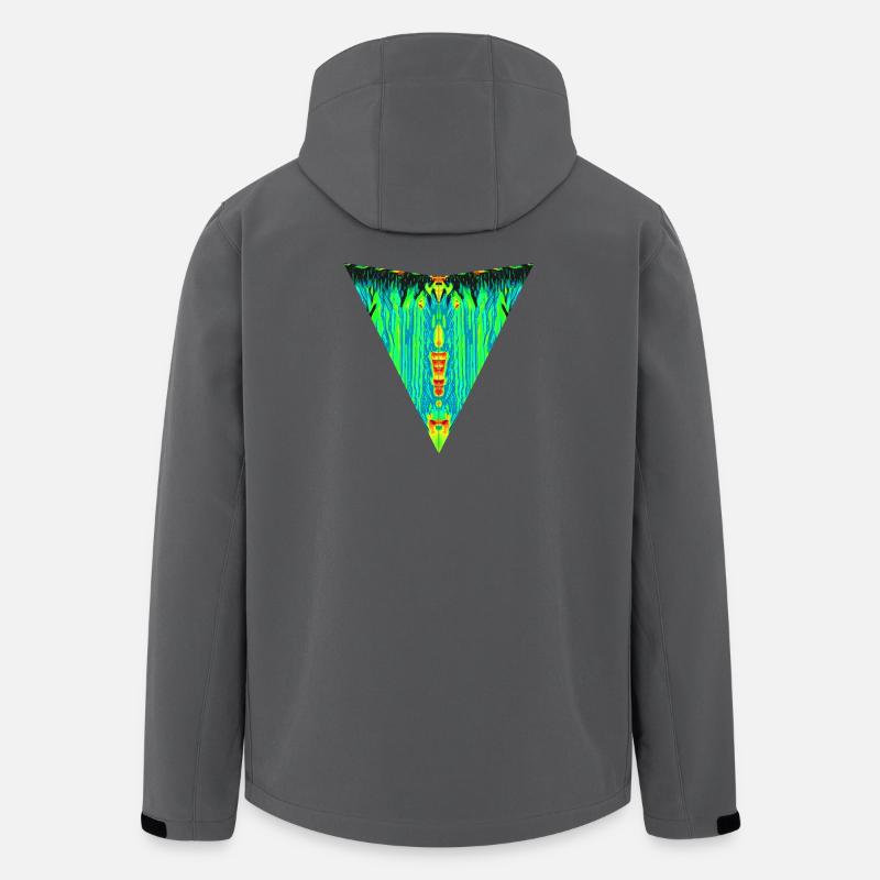 Digital Totem, Neon Guardian, Symmetry Beast - Recycelte Männer Softshell-Jacke von Stanley/Stella - Anthrazit