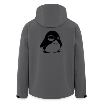 Grumpy Tux – Drôle de Penguin Linux pour les geeks - Veste softshell homme en polyester recyclé Stanley/Stella - charbon - Dos - AI Model Male 185 light (185cm)