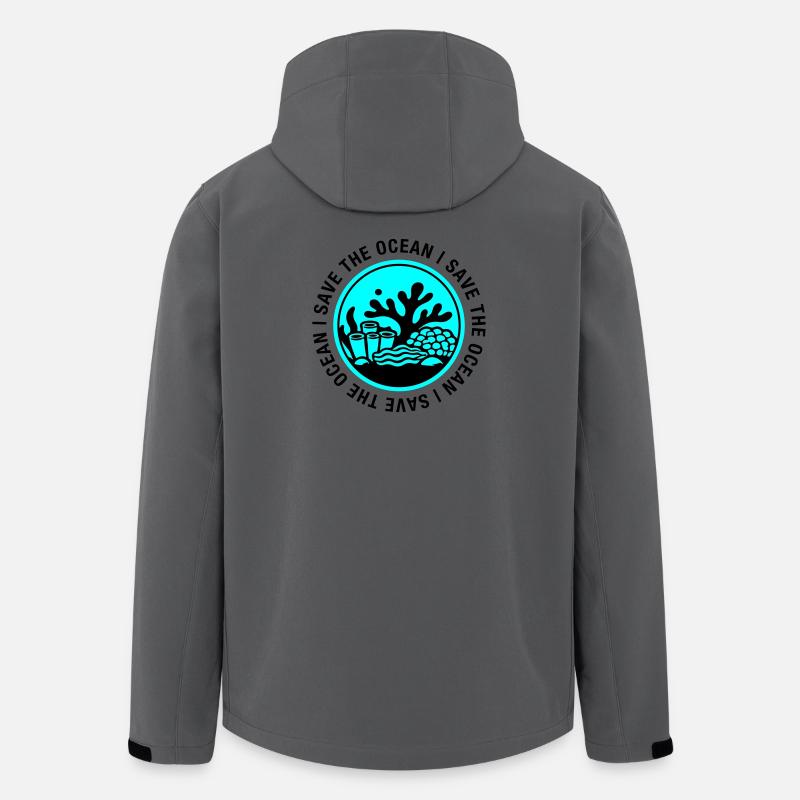 Save the Ocean - Men’s Recycled Softshell Jacket by Stanley/Stella - anthracite