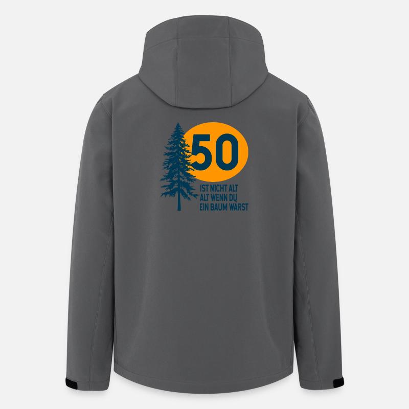 50. Geburtstag Geschenk Baum - Recycelte Männer Softshell-Jacke von Stanley/Stella - Anthrazit