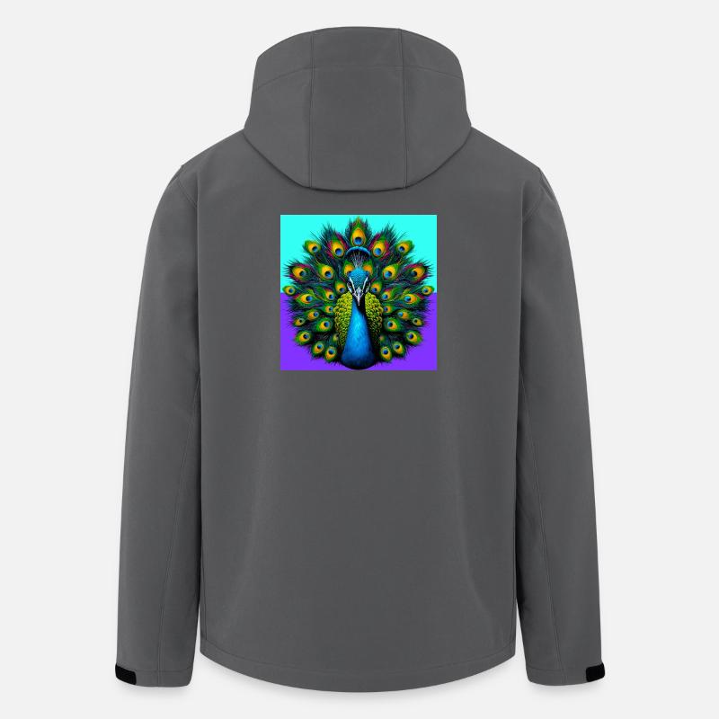peacock - Men’s Recycled Softshell Jacket by Stanley/Stella - anthracite