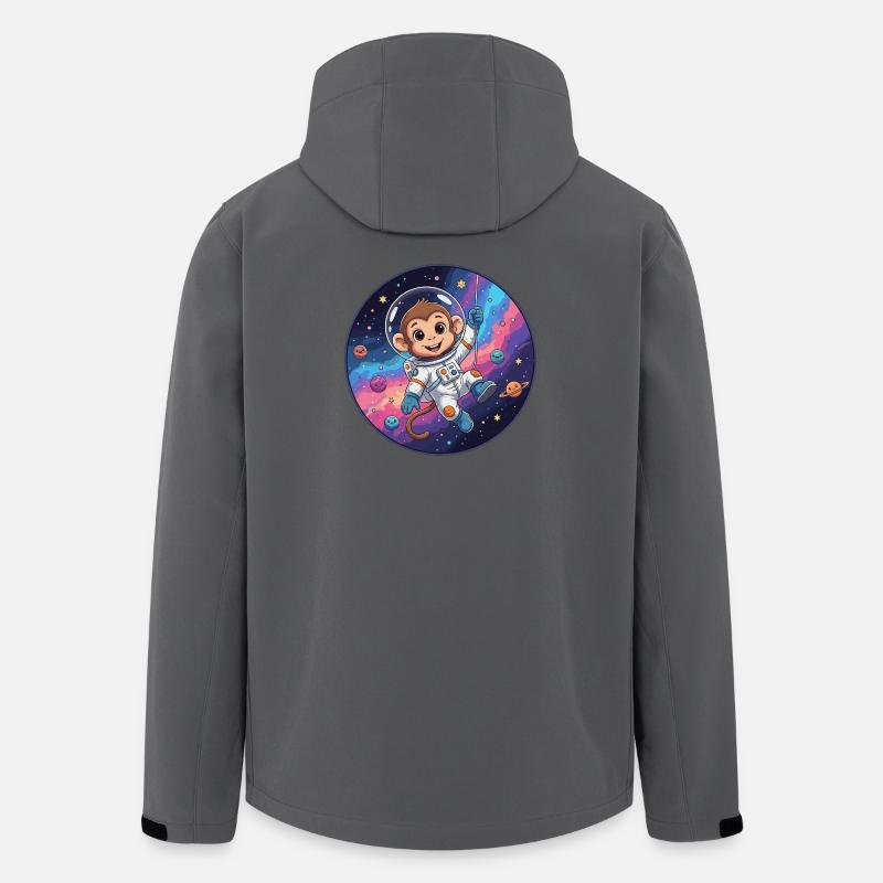 Un astronaute singe dans l’espace stellaire - Veste softshell homme en polyester recyclé Stanley/Stella - charbon