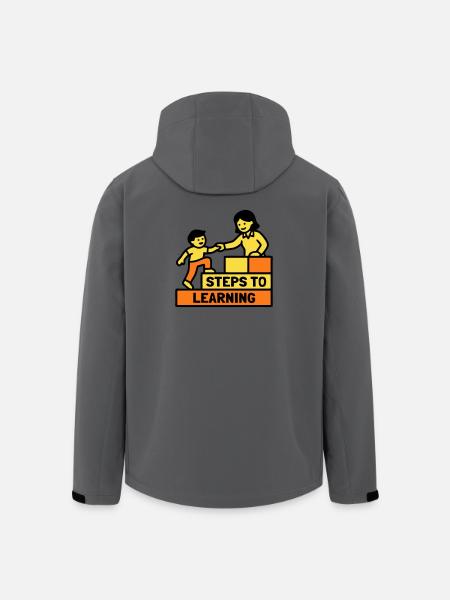 Steps to Learning School Logo - Men’s Recycled Softshell Jacket by Stanley/Stella - anthracite