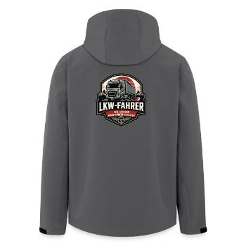 LKW-Fahrer Geschenk Badge - Recycelte Männer Softshell-Jacke von Stanley/Stella - Anthrazit - Hinten - AI Model Male 185 light (185cm)