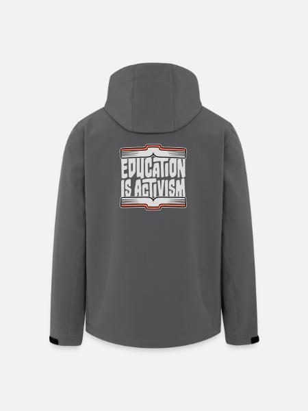 L’éducation est activisme Bildung Aktivismus Déclaration - Veste softshell homme en polyester recyclé Stanley/Stella - charbon