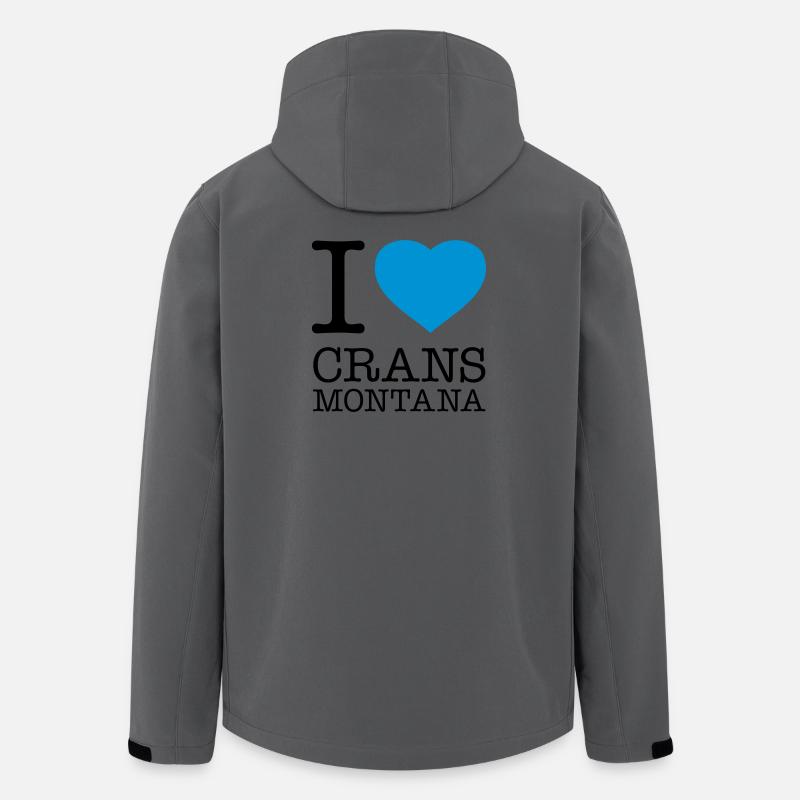 I LOVE CRANS-MONTANA - Recycelte Männer Softshell-Jacke von Stanley/Stella - Anthrazit